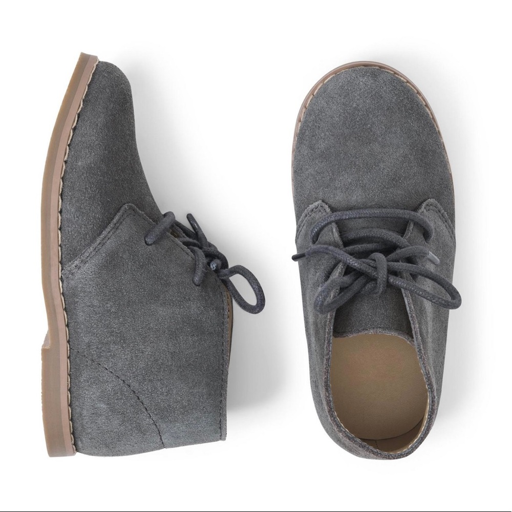 Janie and Jack toddler boys size 8 Grey Suede Chukka booties